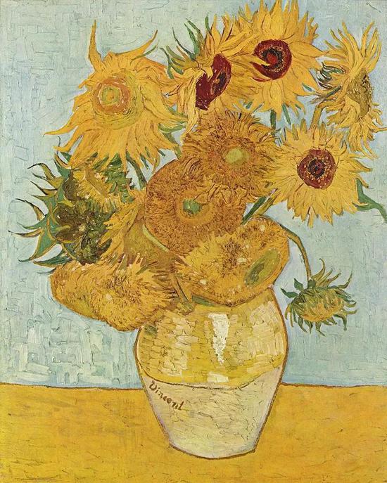 梵高画作《花瓶里的十二朵向日葵》| Wikimedia Commons, Vincent Willem van Gogh / Public Domain